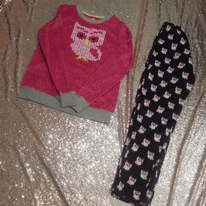 Owl warm pajama set